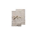 Ruffle Dish Towels | Beige Gingham