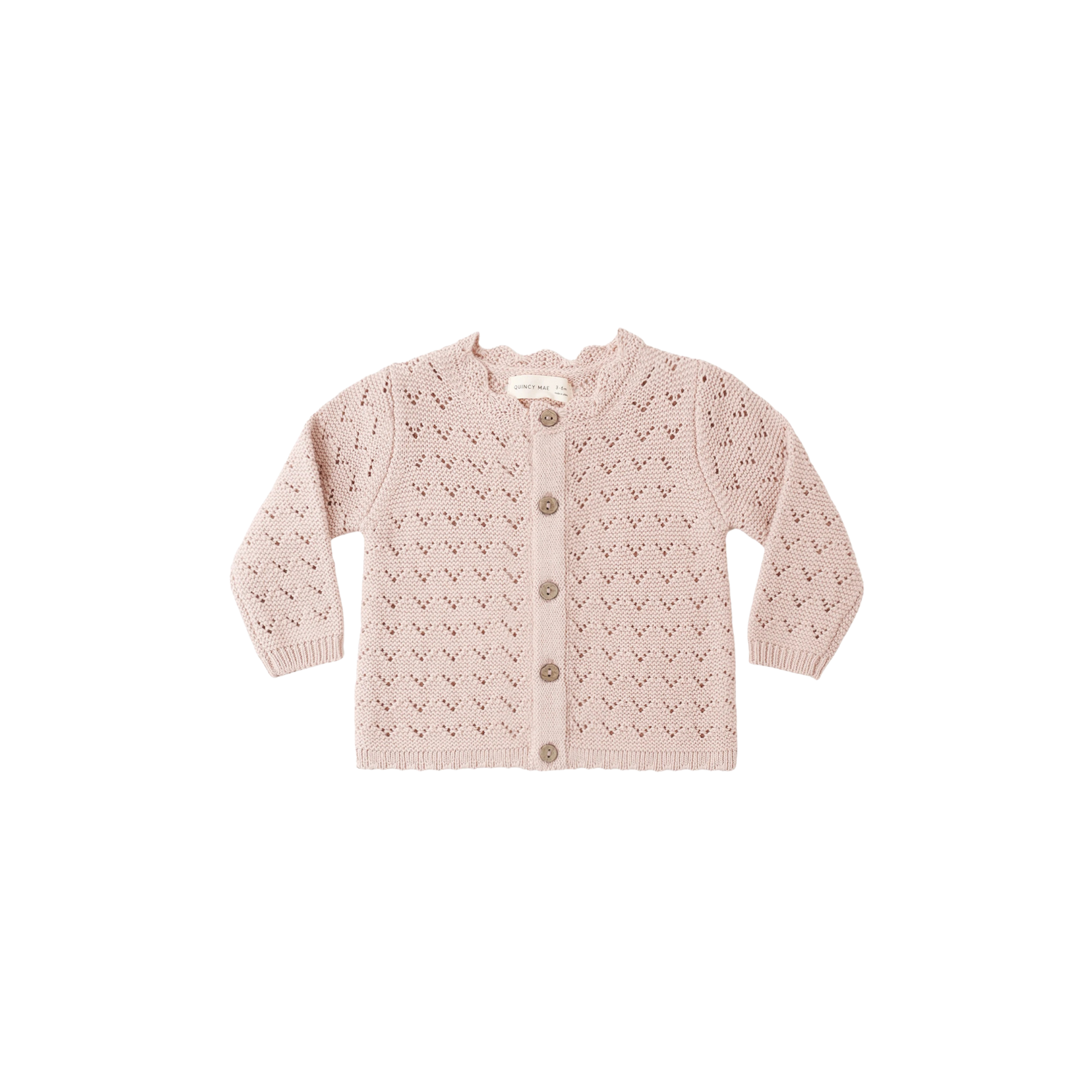 Scalloped Cardigan | Blush