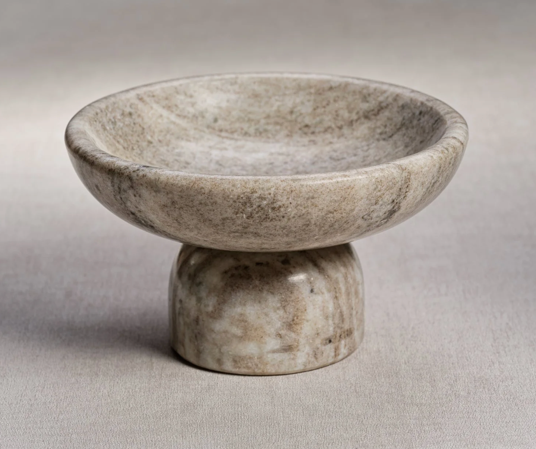 Pedestal Marble Bowl | In Shoppe Pickup Only