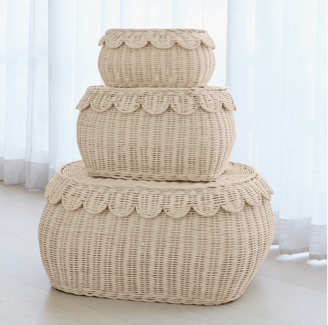 Fauna Scalloped Baskets | In Shoppe Pickup Only