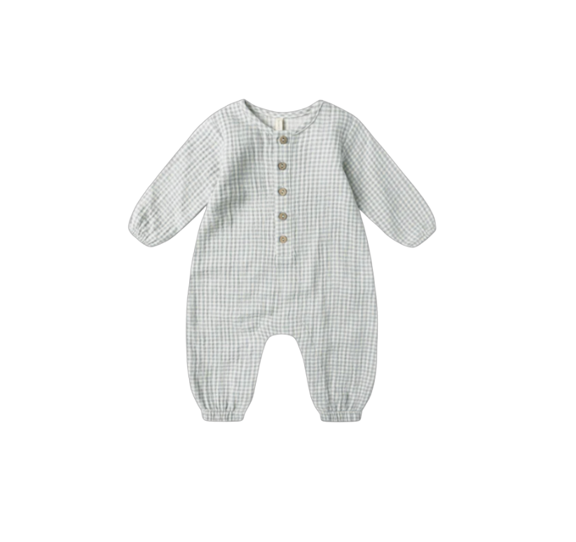 Woven Jumpsuit | Blue Gingham