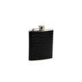 Stainless Steel & Croco Leather Flask | Black