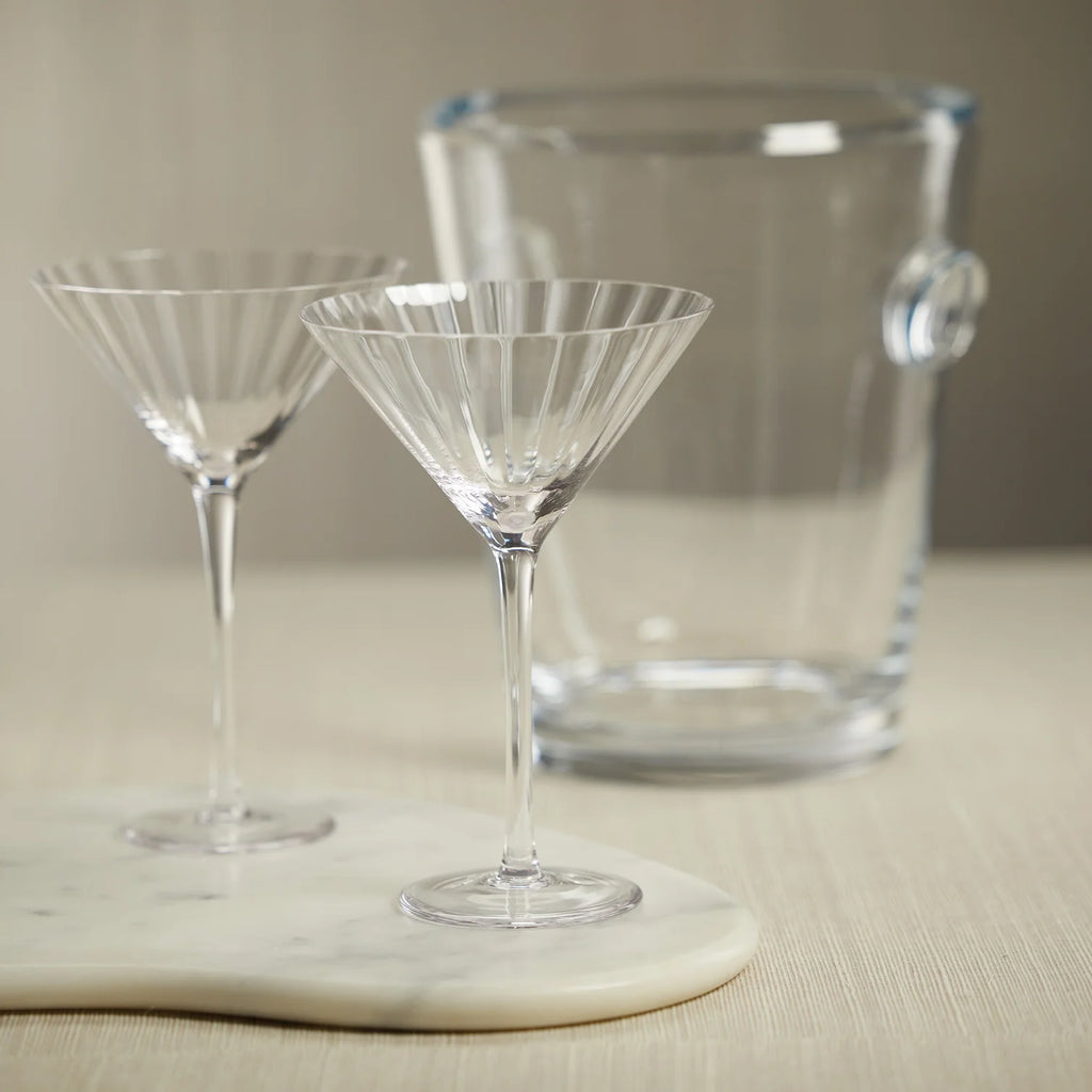 Madeleine Optic Martini Glass- Clear | In Shoppe Pickup Only