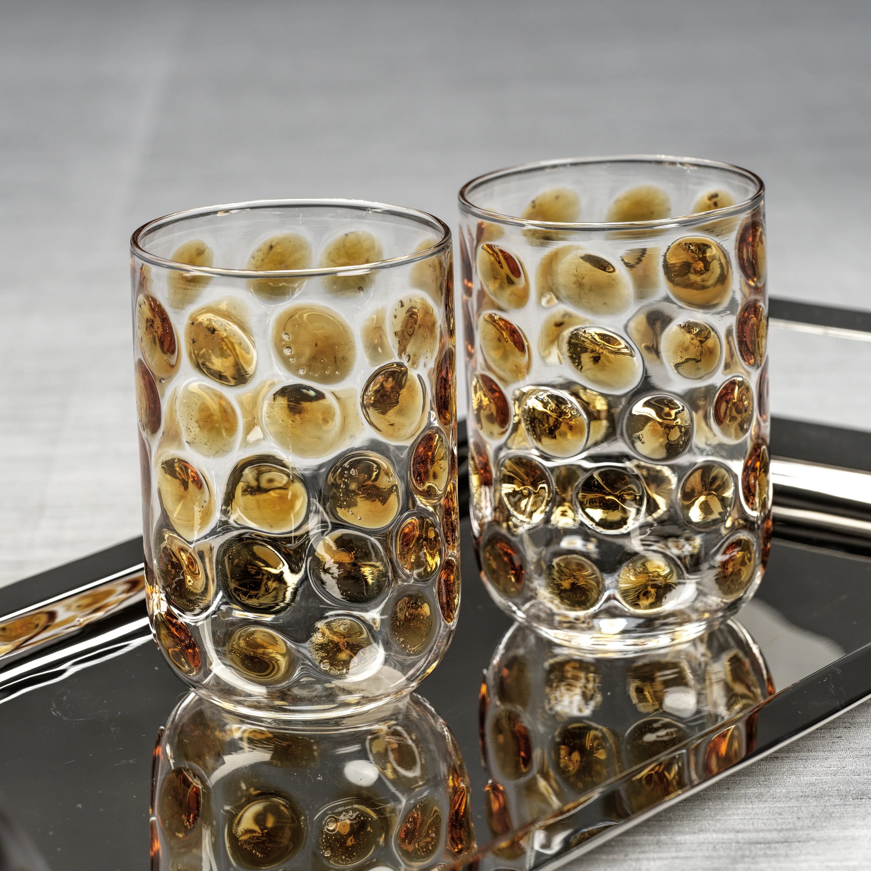 Airelles Glass Tumbler | Amber | In Shoppe Pickup Only