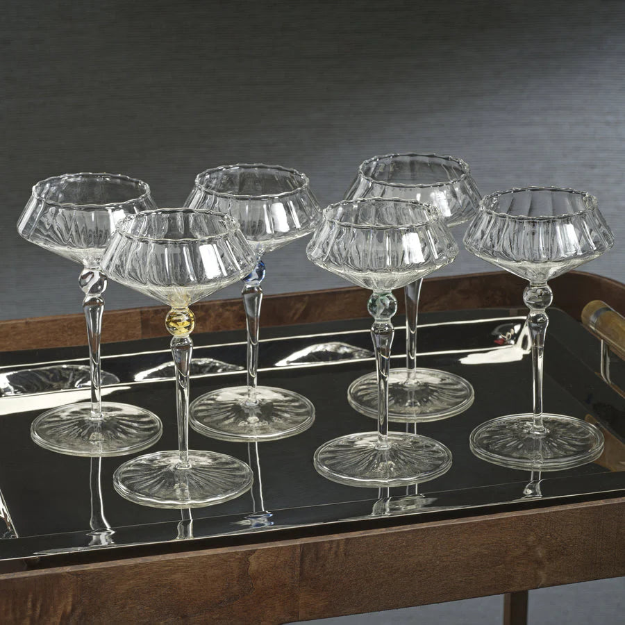 Ondine Fluted Glass Coupe | In Shoppe Pickup Only