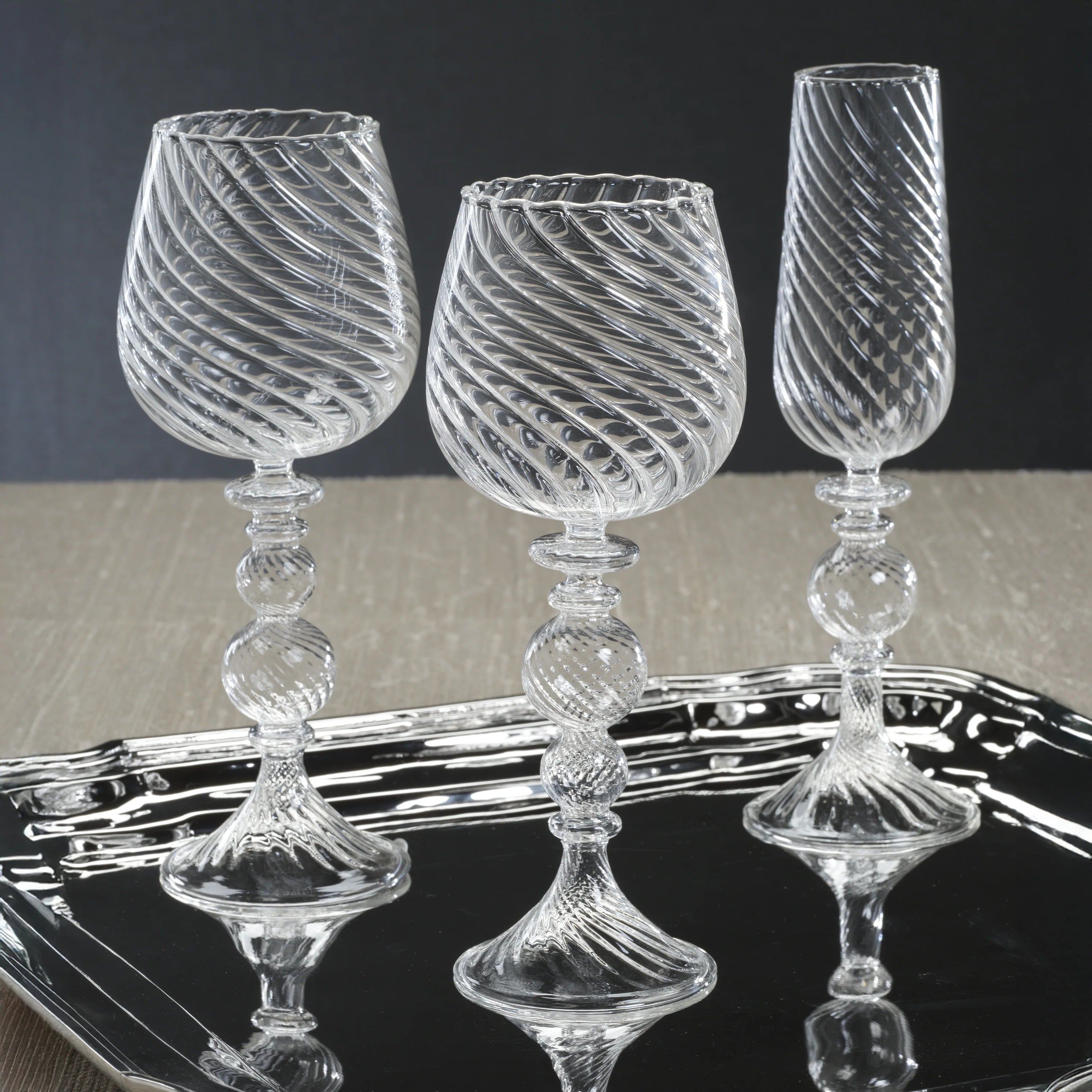 Rialto Twisted Optic Glassware | Red Wine Glass | In Shoppe Pickup Only