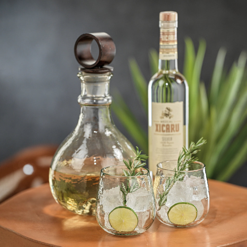 Iron & Hammered Glass Decanter | In Shoppe Pickup Only