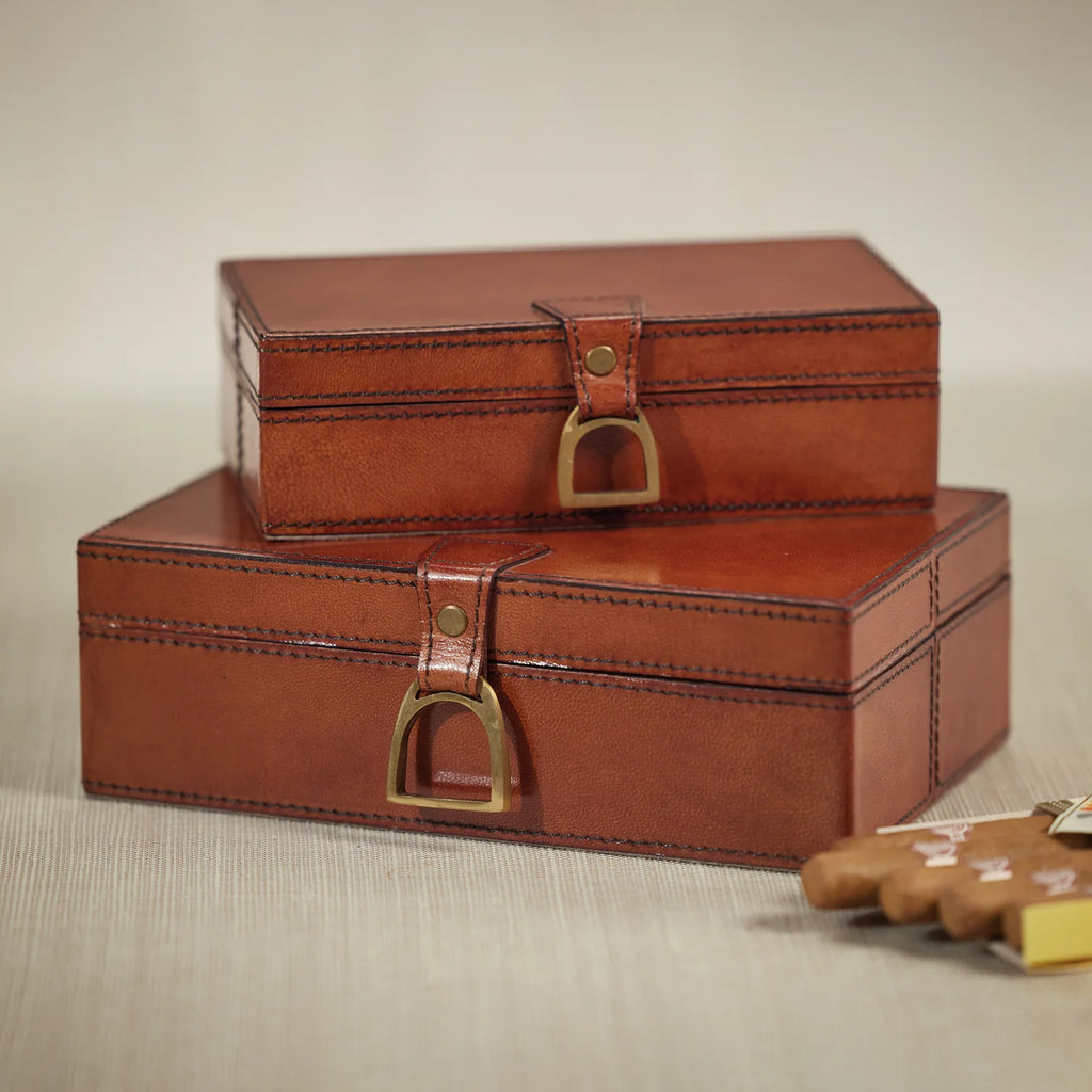 Leather & Brass Box | In Shoppe Pickup Only