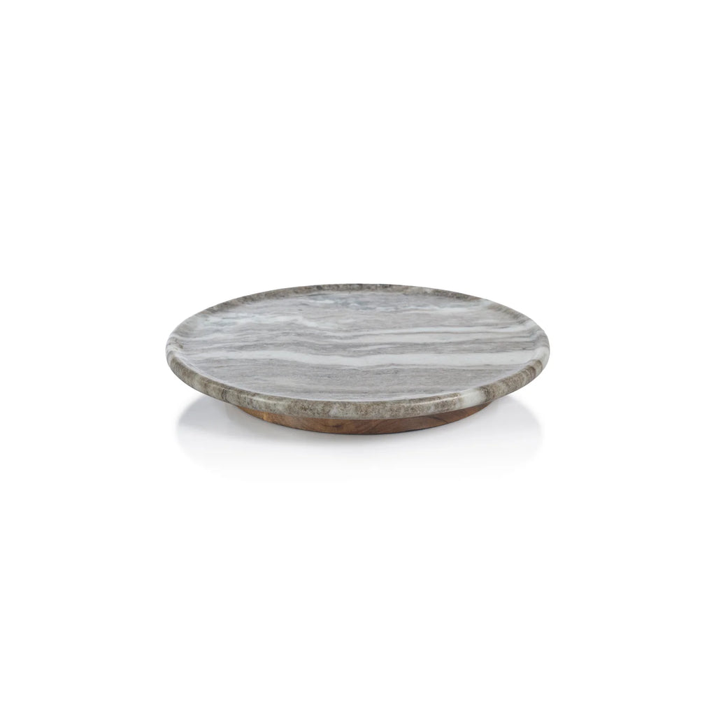 Crema Marfil Marble Lazy Susan | In Shoppe Pickup Only