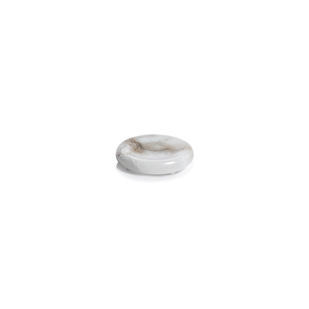Alabaster Round Soap Dish | In Shoppe Pickup Only