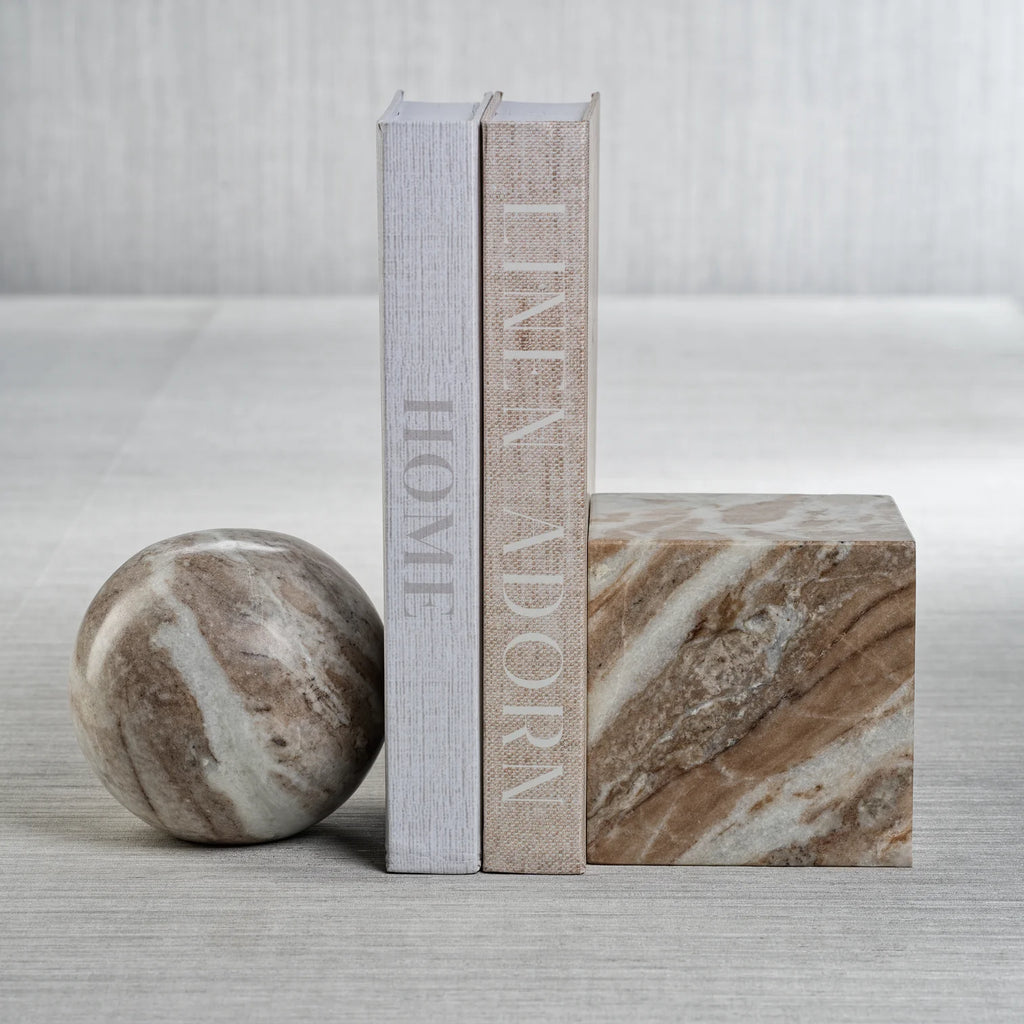 Arabescato Marble Bookend | In Shoppe Pickup Only