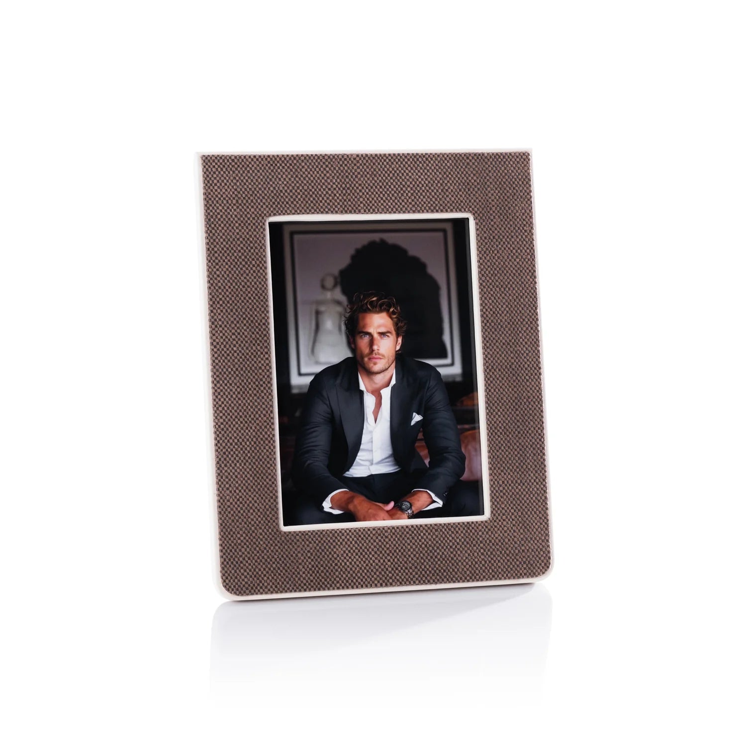 Raffia & Leather Photo Frame | In Shoppe Pickup Only