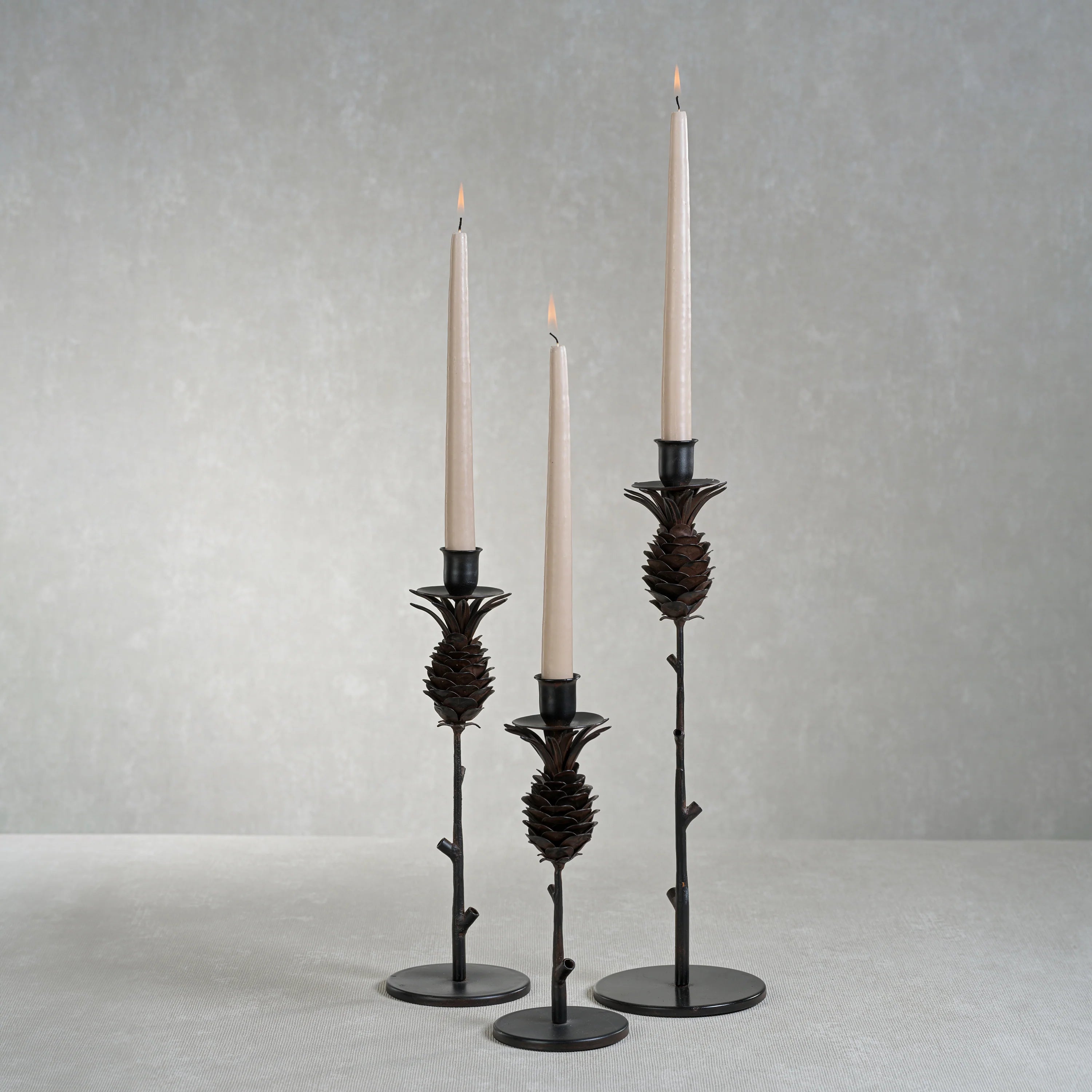 Pine Cone Wrought Iron Candle Holder | In Shoppe Pickup Only
