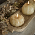 Cream Short Pumpkin Candle
