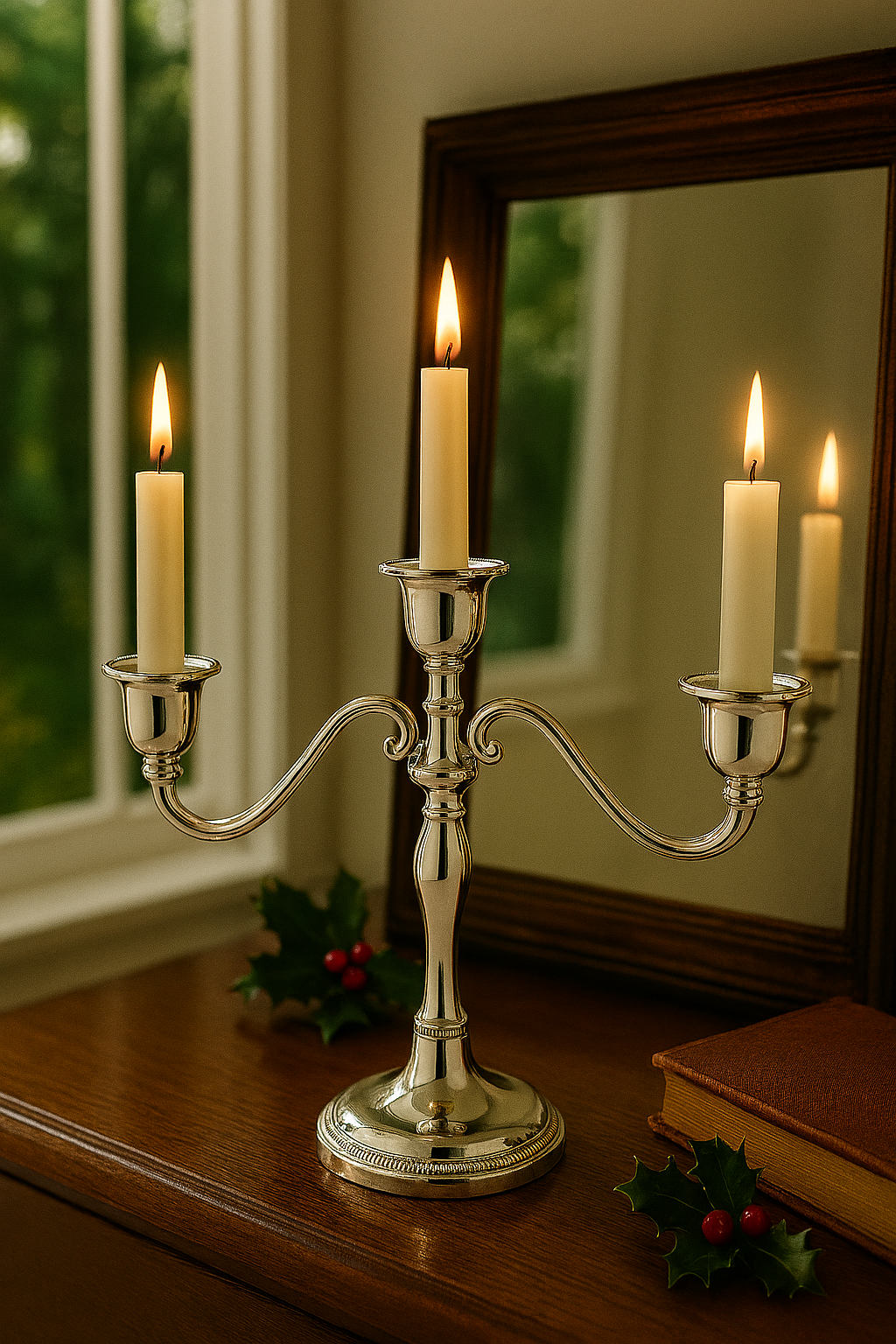 3 Light Candelabra Silver Plate | In Shoppe Pickup Only