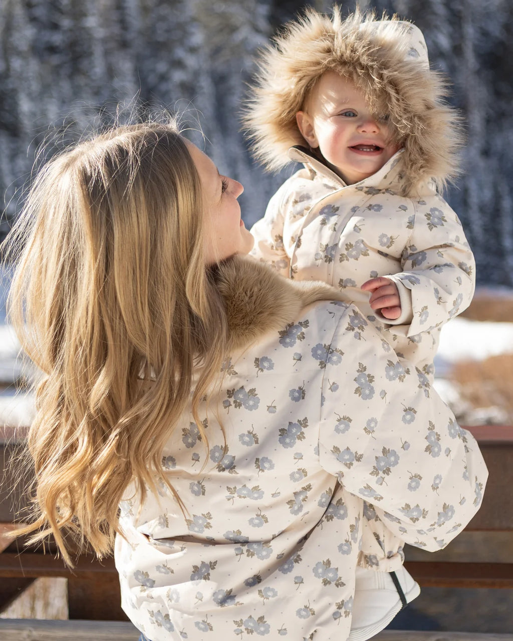 Ski Snowsuit | Blue Floral