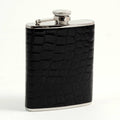 Stainless Steel & Croco Leather Flask | Black