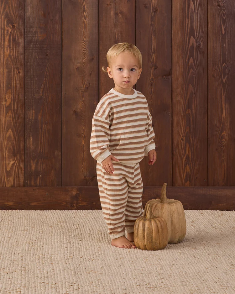 Waffle Slouch Set | Spice Stripe