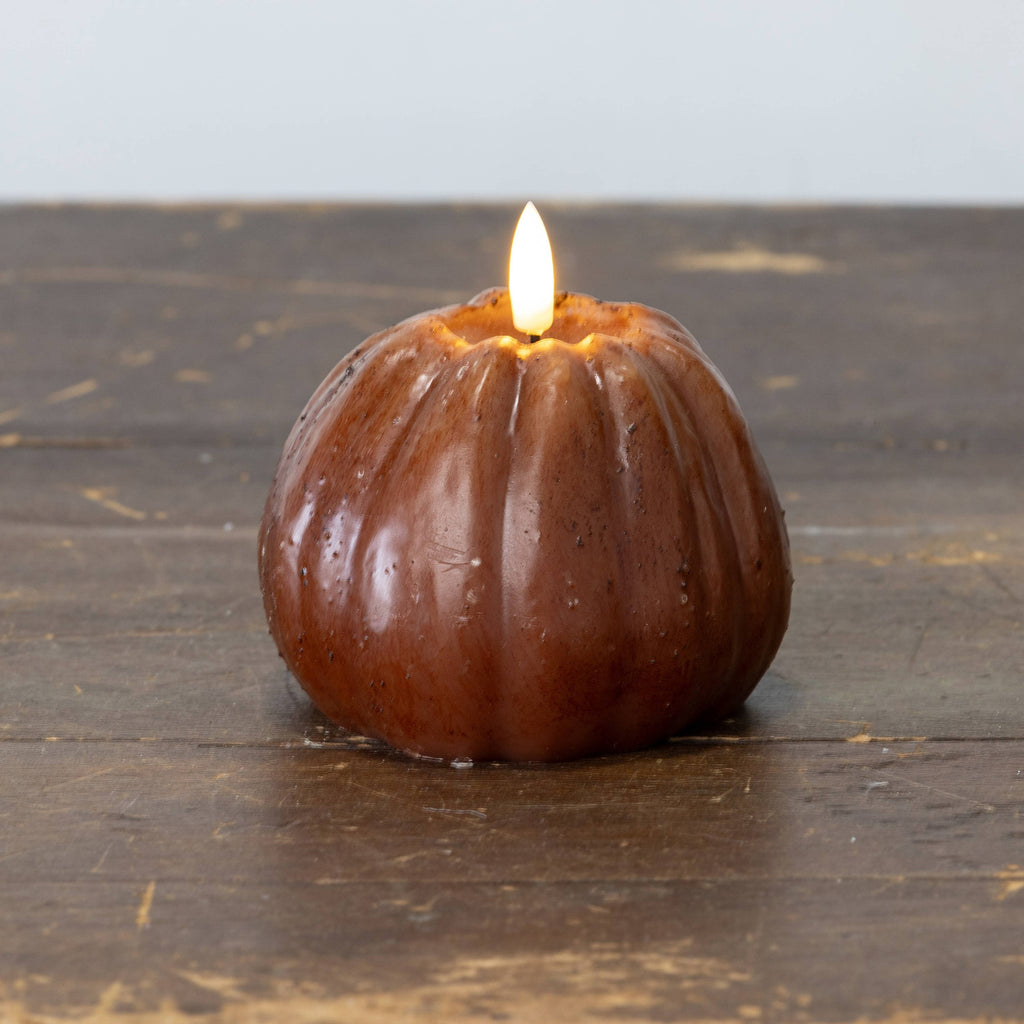 Bronze Tall Pumpkin Candle
