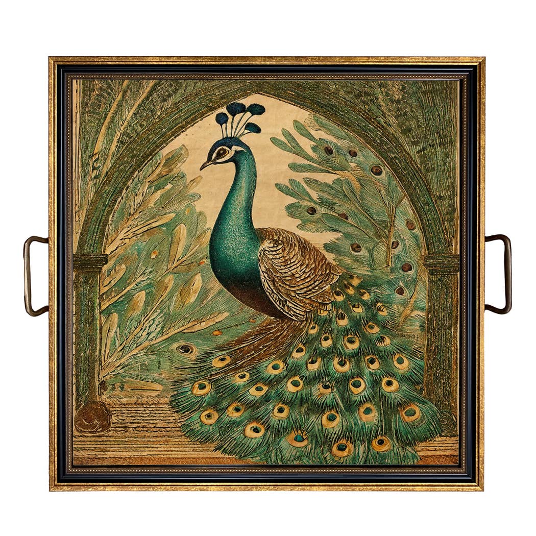 Vintage Peacock Tray | In Shoppe Pickup Only