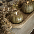 Green Short Pumpkin Candle