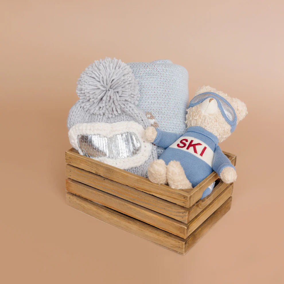 Bowie Ski Goggles Beanie | Blue Grey