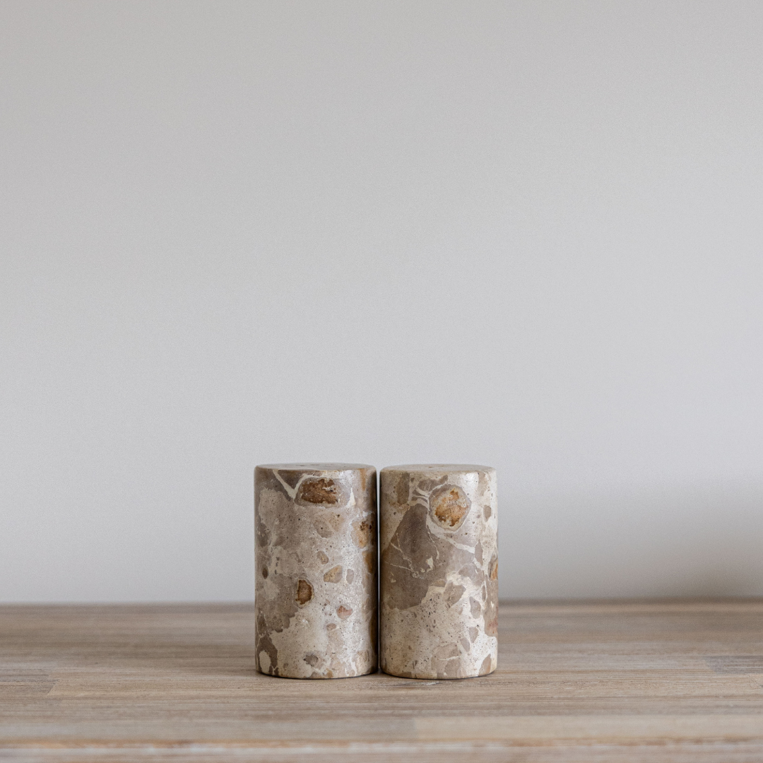 Chocolate Marble Salt & Pepper Shaker Set | In Shoppe Pickup Only