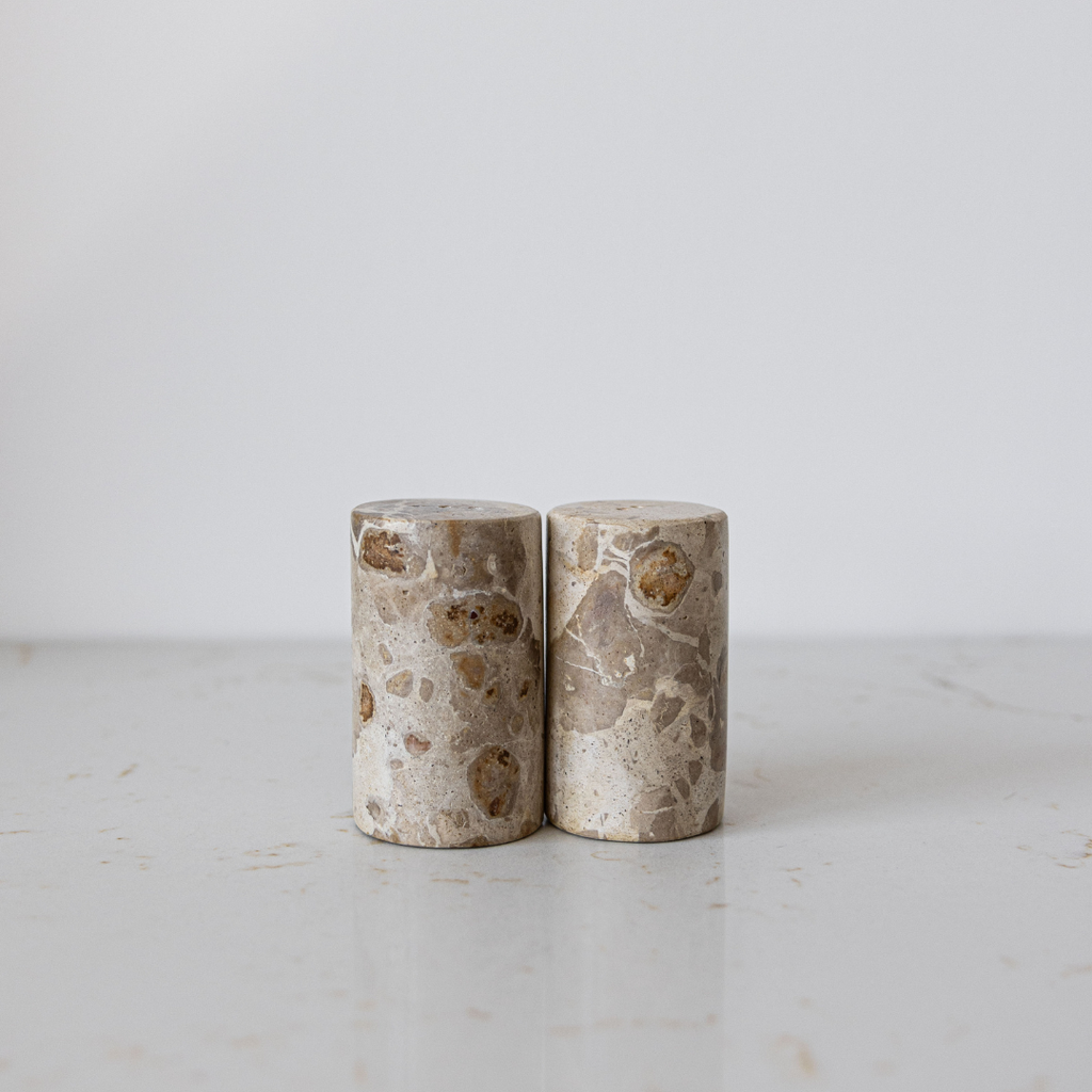 Chocolate Marble Salt & Pepper Shaker Set | In Shoppe Pickup Only
