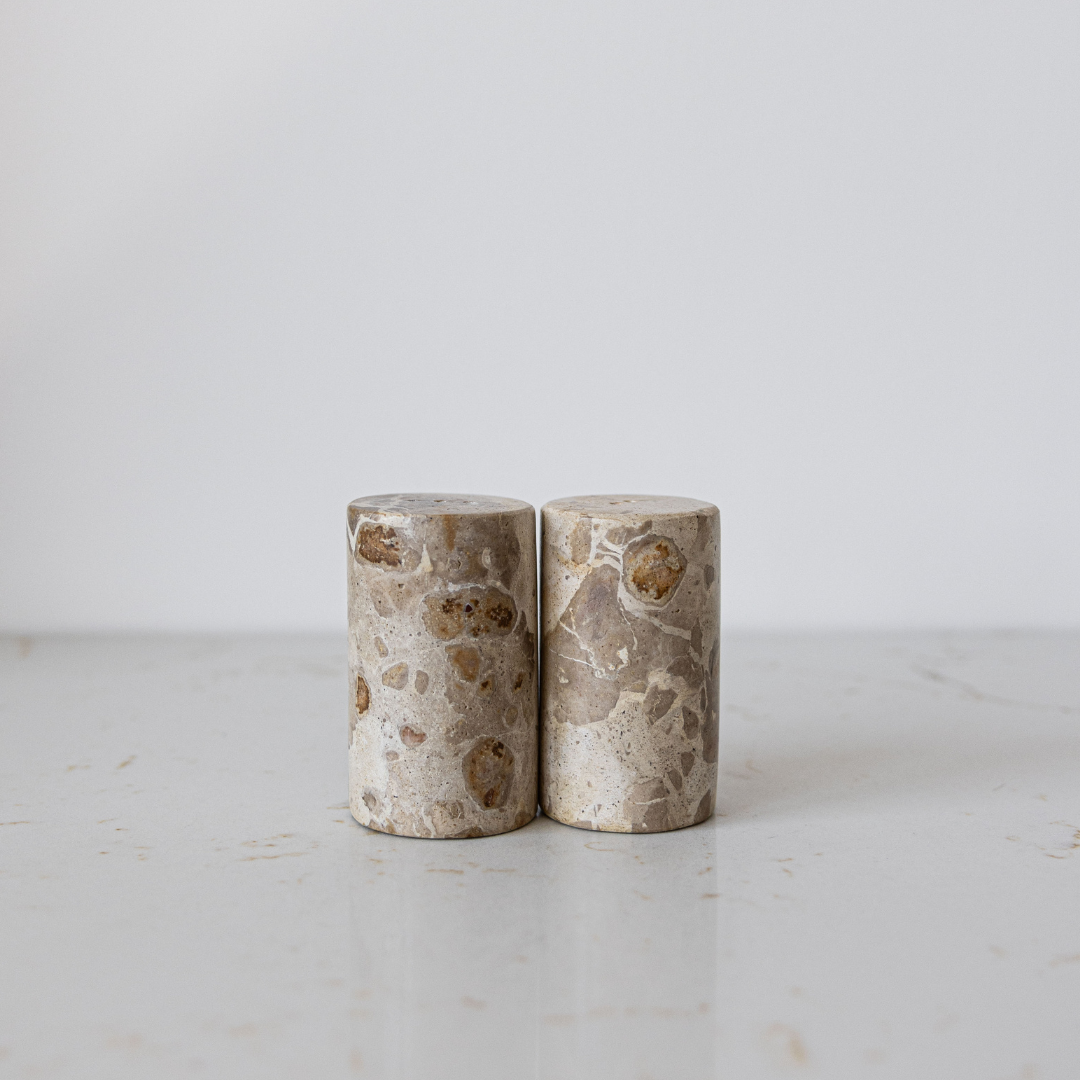 Chocolate Marble Salt & Pepper Shaker Set | In Shoppe Pickup Only