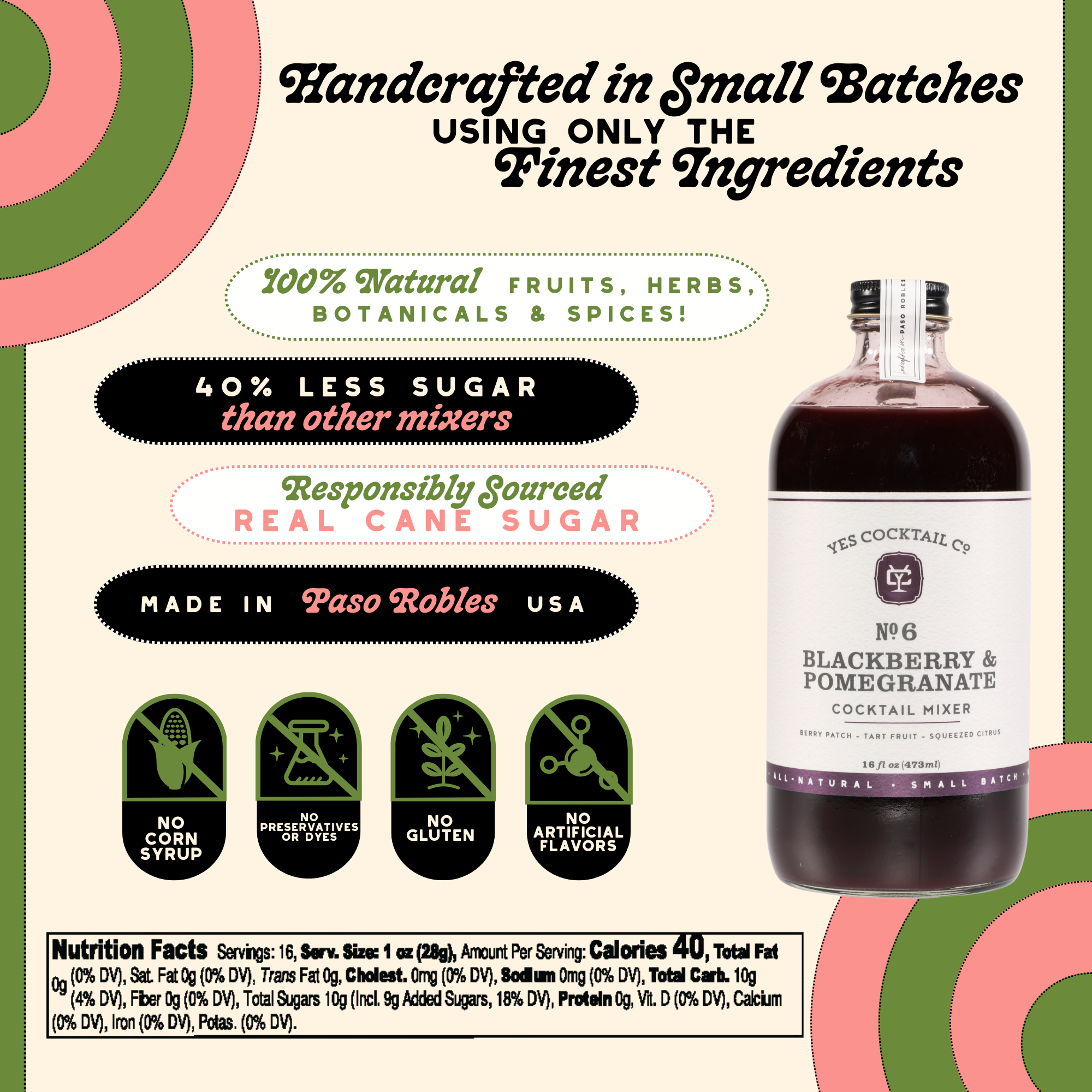 Blackberry Pomegranate Cocktail Mixer | In Shoppe Pickup Only