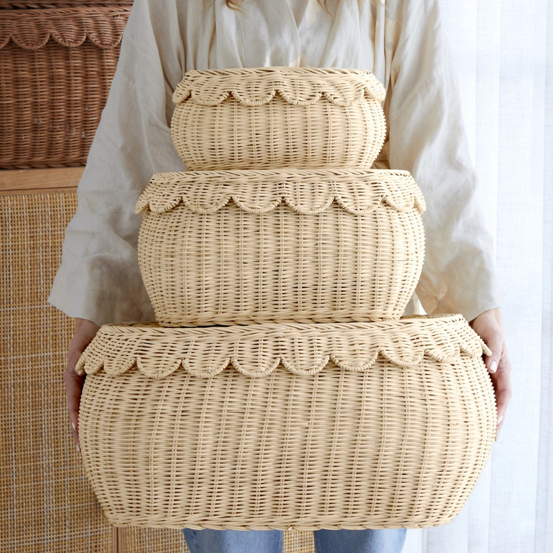 Fauna Scalloped Baskets | In Shoppe Pickup Only