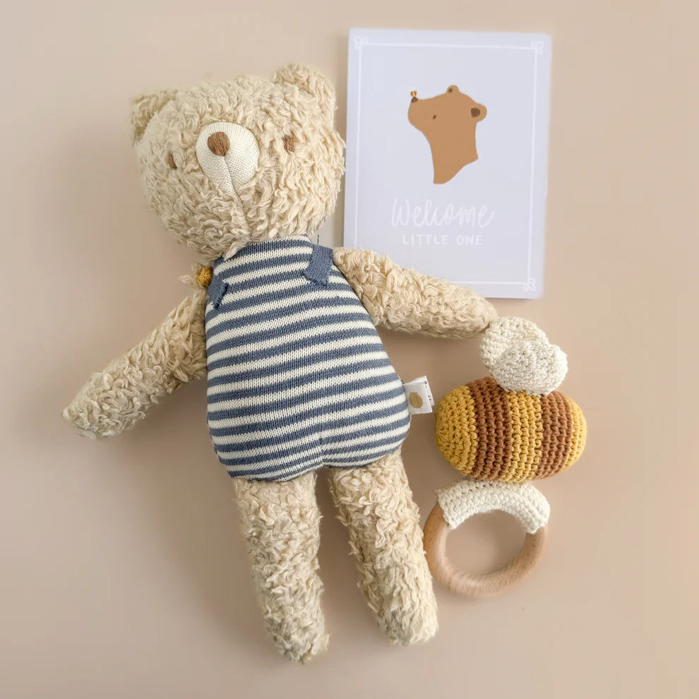 Welcome Little One Bee Bear Greeting Card