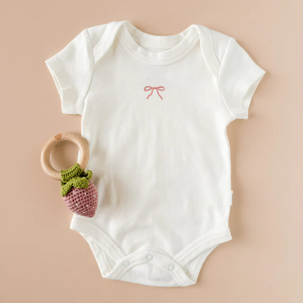 Pink Bow Onesie