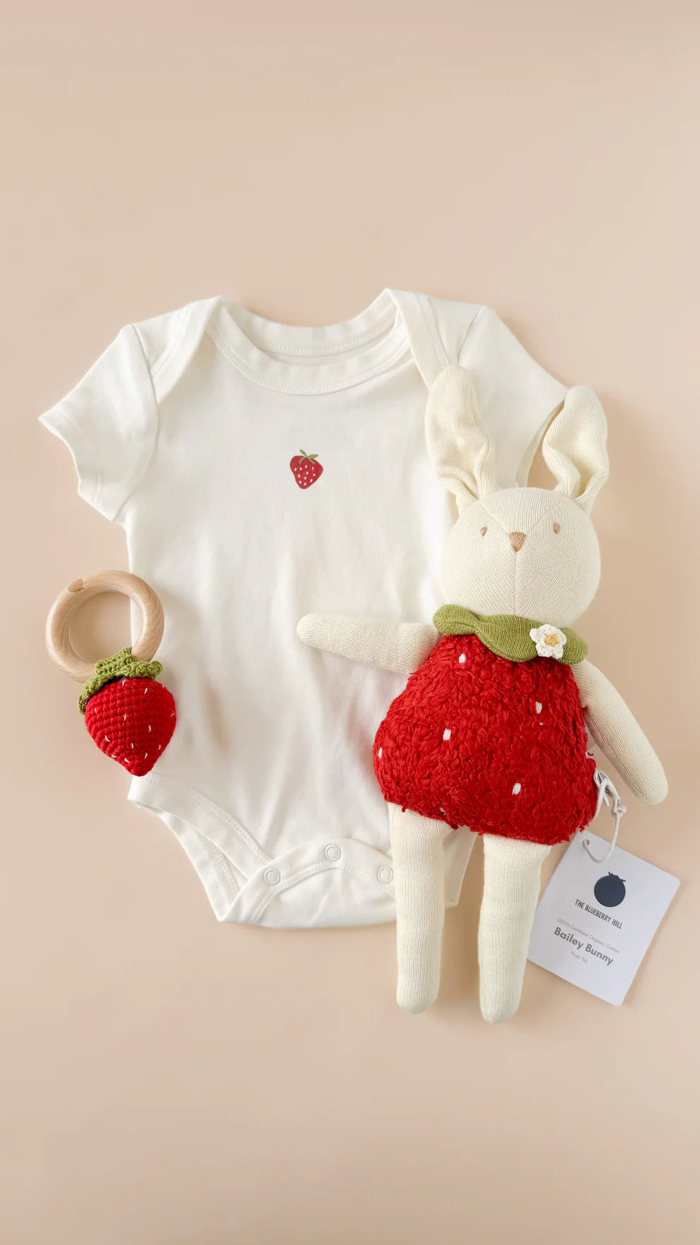 Bailey Bunny Strawberry Plush Toy