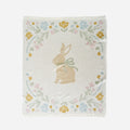 Pastel Floral Bunny Blanket l Organic Cotton - Pastel