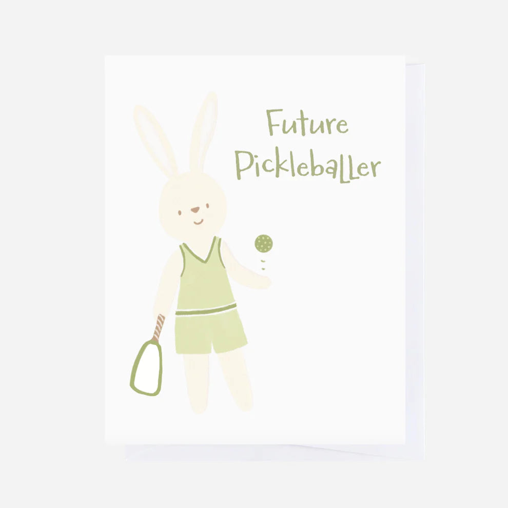 Pickleball Bunny Greeting Card