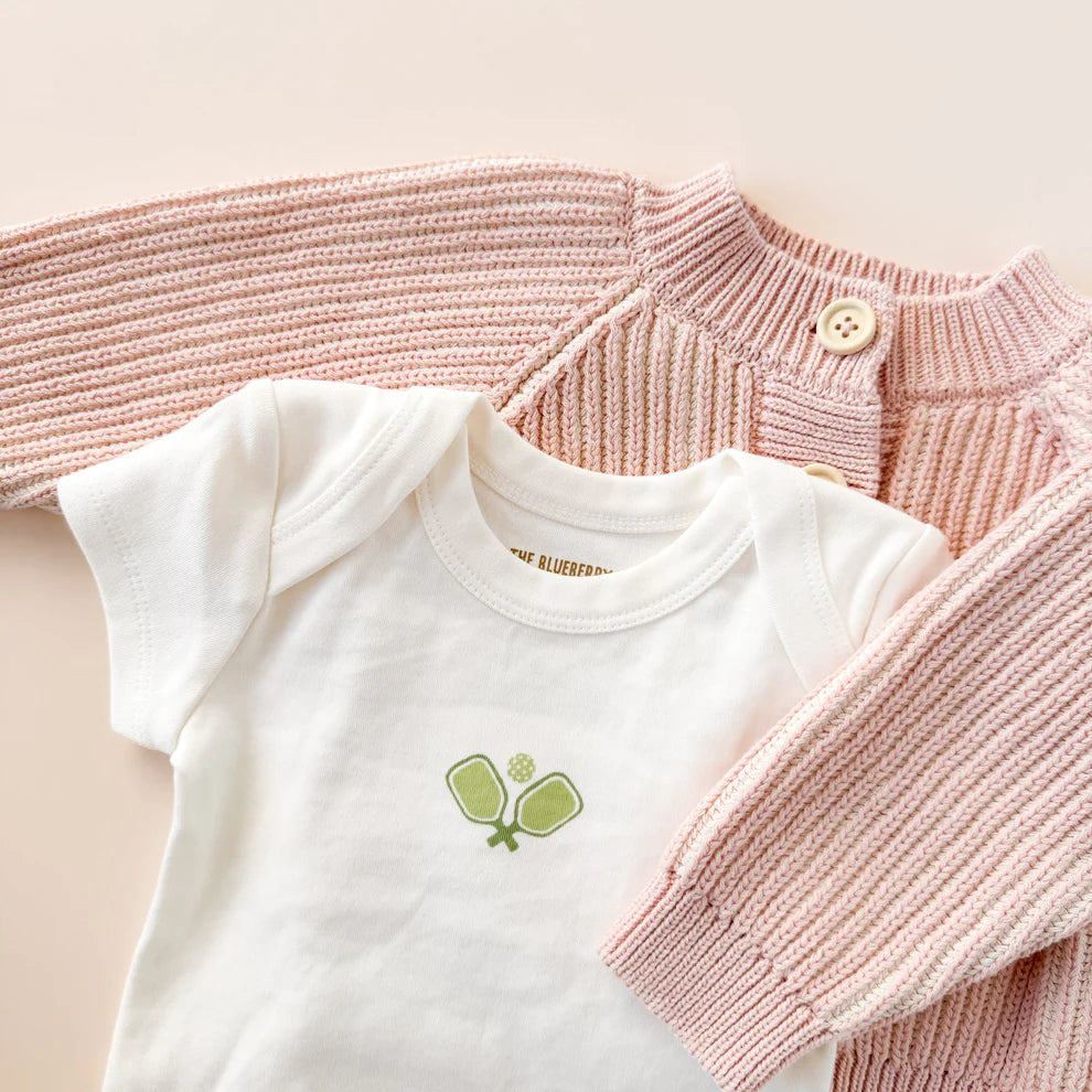 Cotton Brioche Cardigan, Blush - Pink