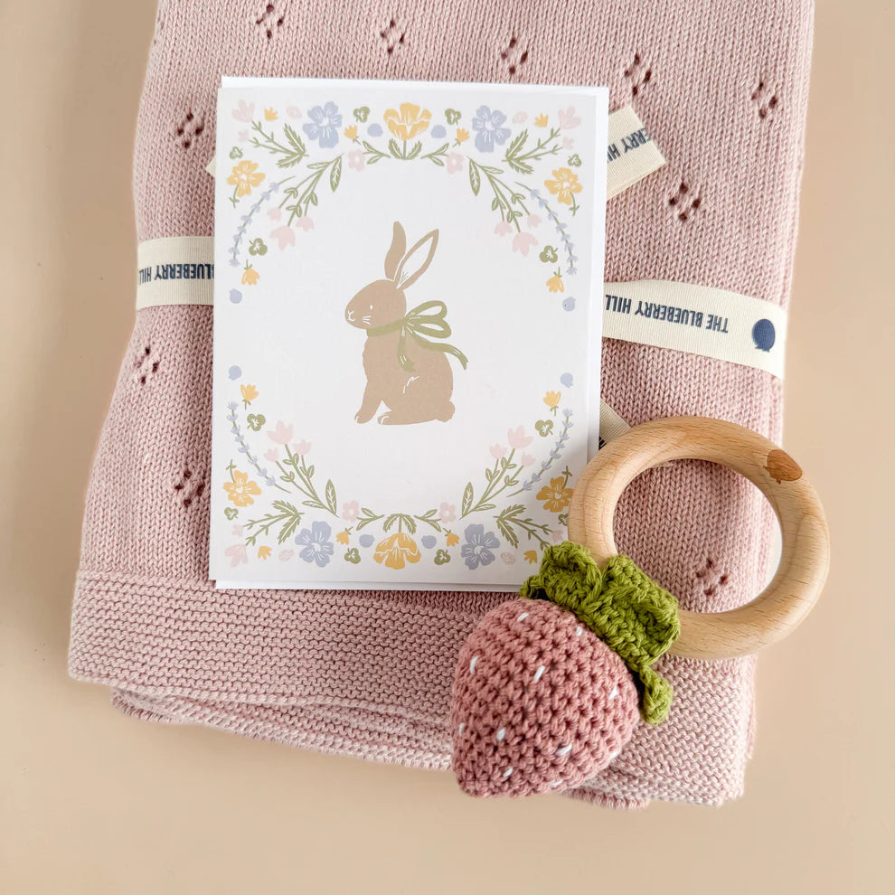 Pastel Floral Bunny Card