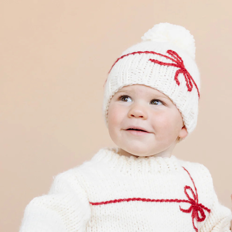 Present Sweater | Cream/Red