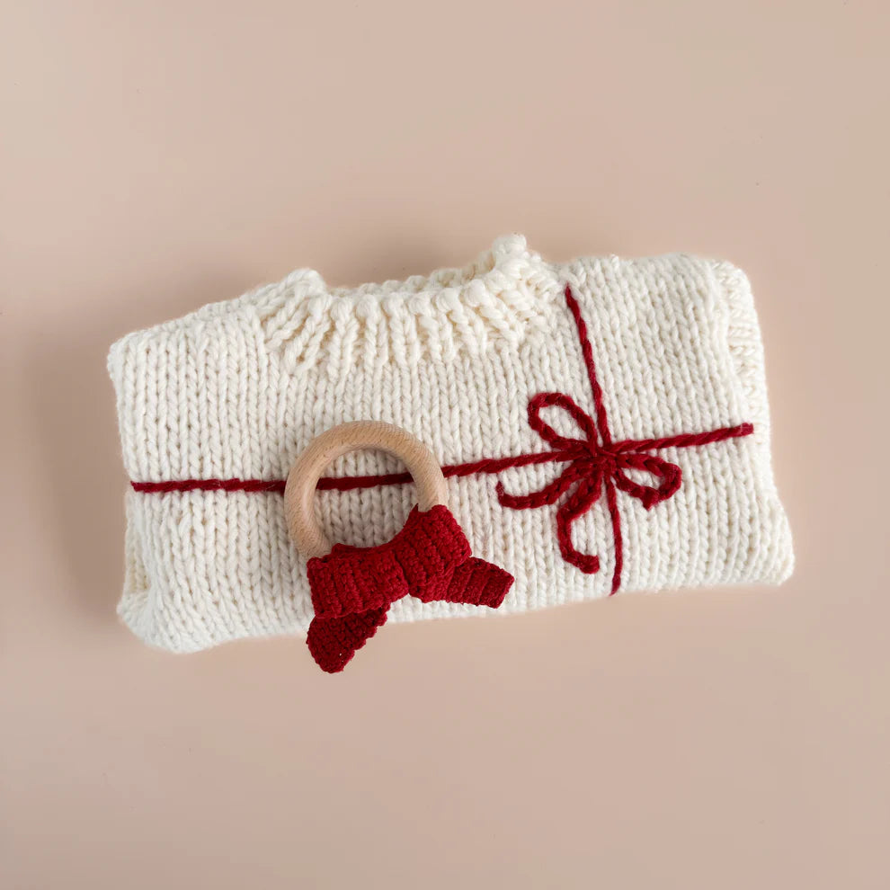 Present Sweater | Cream/Red