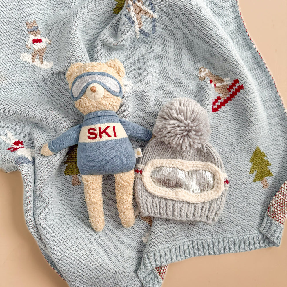 Bowie Ski Goggles Beanie | Blue Grey
