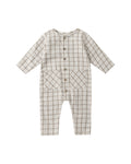 Pocketed Woven Jumpsuit l Blue Plaid