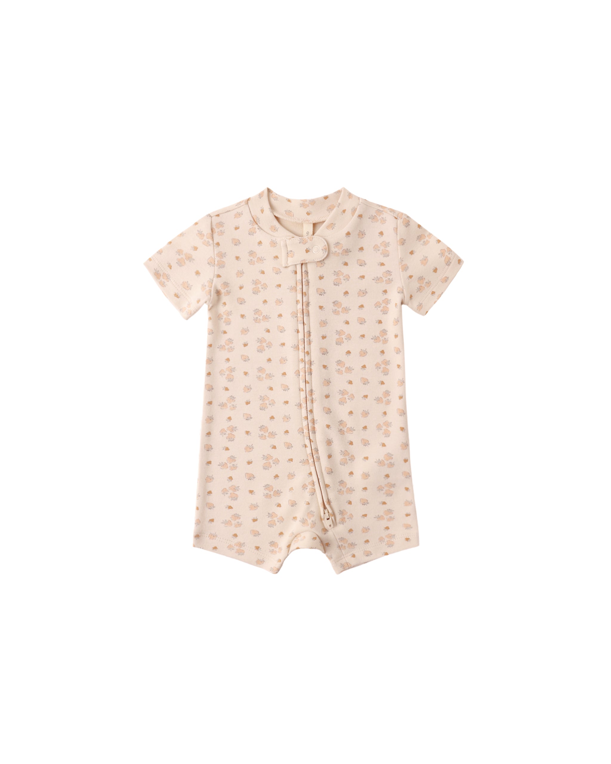Zip Short Sleeve Sleeper | Strawberries