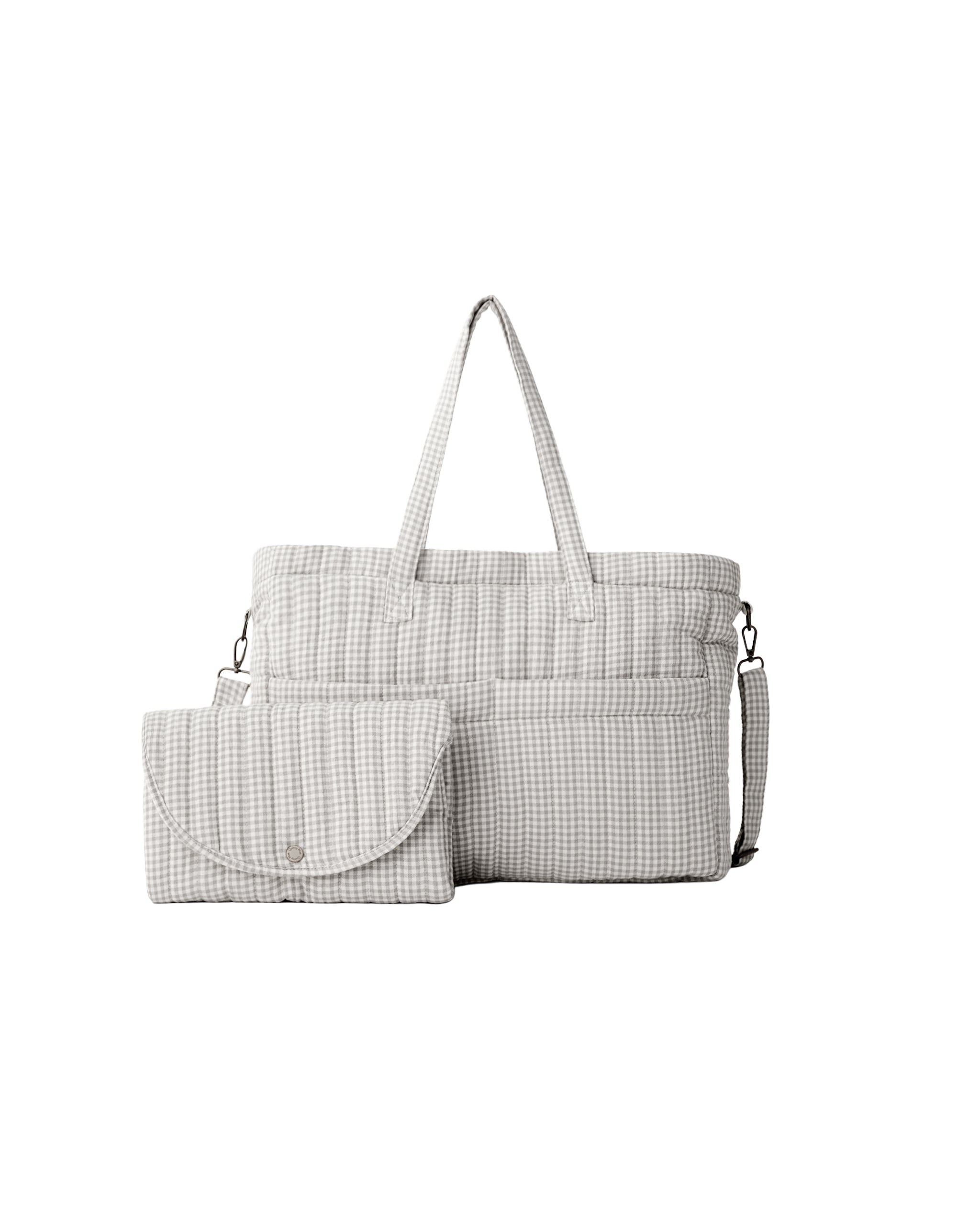 Diaper Bag + Changing Pad Set l Sage Gingham
