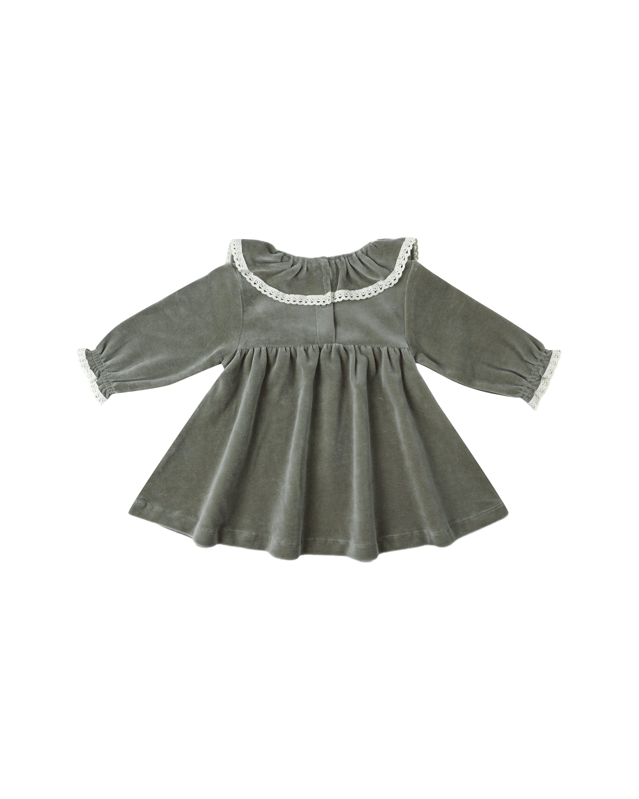Velour Baby Dress l Forest
