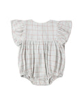 Kalea Romper | Light Blue Plaid
