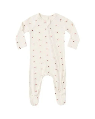 Bamboo Zip Footie Valentine