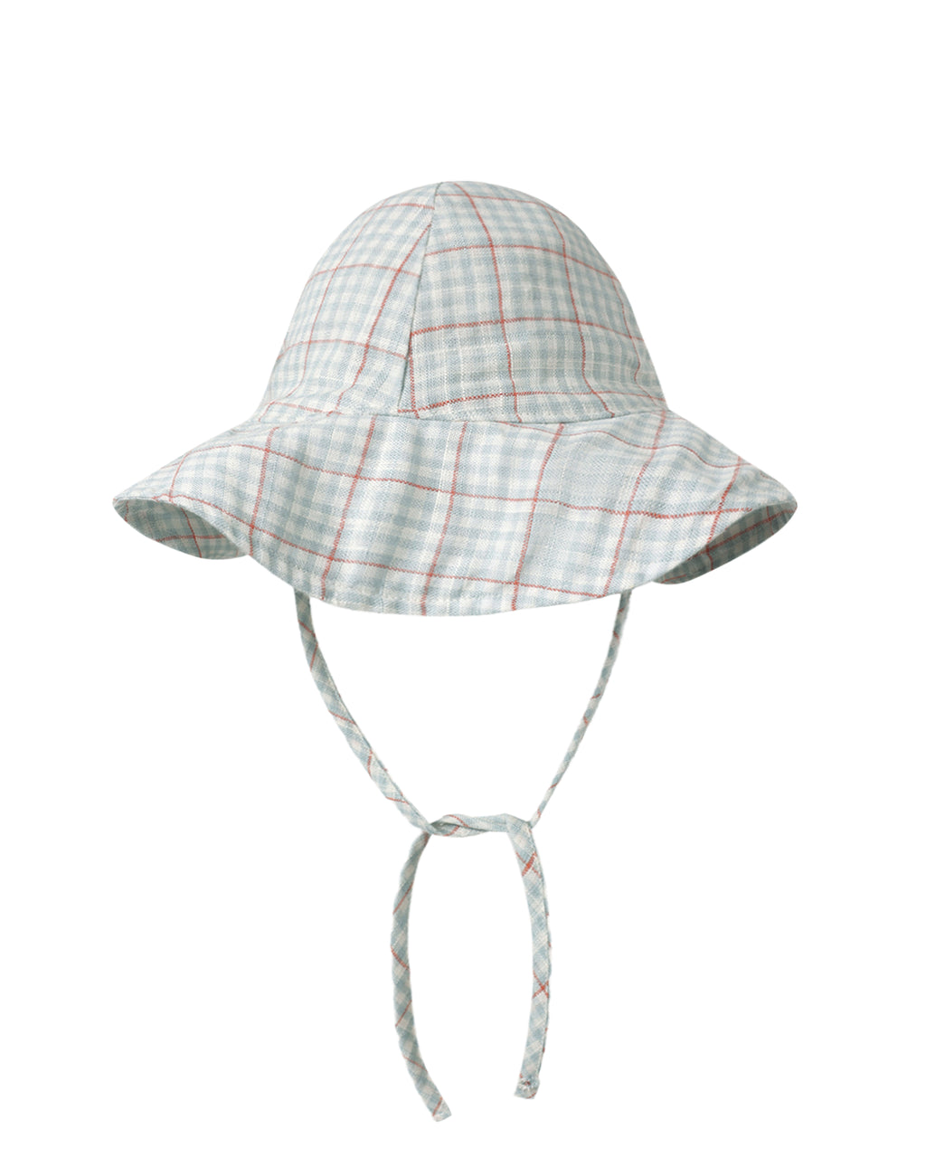 Floppy Sun Hat | Light Blue Plaid