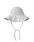 Floppy Sun Hat | Light Blue Plaid