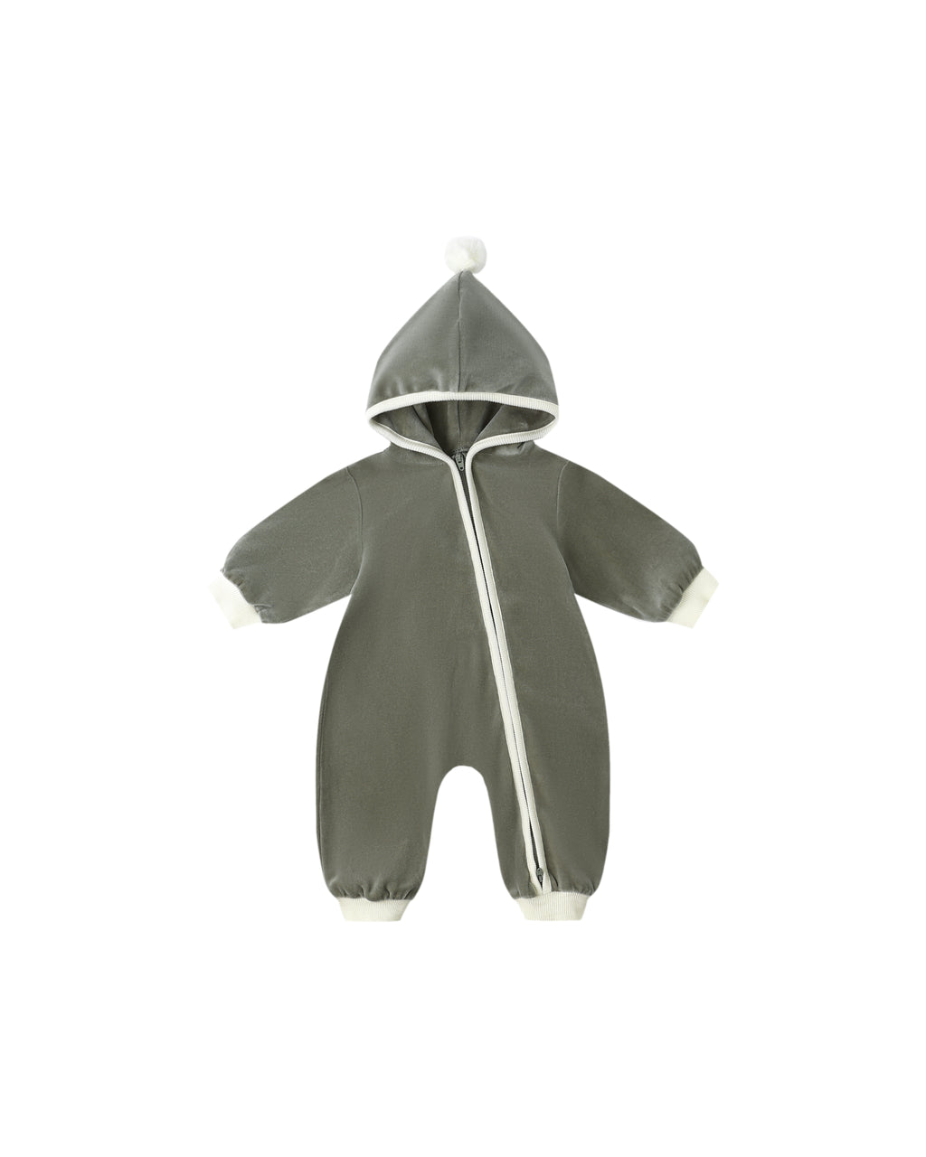 Velour Zip Jumpsuit l Forest